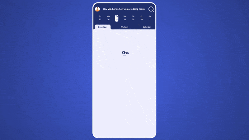 Health app interaction reel